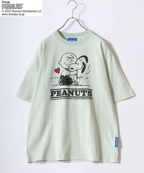 PEANUTS（ピーナッツ）の「PEANUTS SNOOPY（ピーナッツ スヌーピー）ヴィンテージライク キャラクターハートプリント メンズ ...