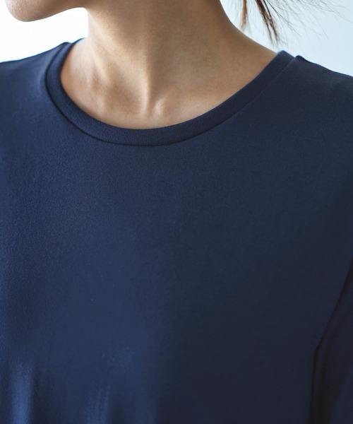 STYLE DELI（スタイルデリ）の「【Made in JAPAN】生地コンビボリュームスカート半袖ワンピース（ワンピース・レディース・ネイビー/グリーン・1/2）」の15枚目の写真
