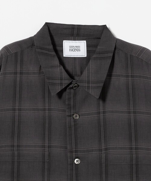 UNITED ARROWS & SONS（ユナイテッドアローズアンドサンズ）の「＜UNITED ARROWS & SONS＞ CHECK G/D BOXY SHIRT/シャツ（シャツ/ブラウス・メンズ・グレー系/ブラック・XL/L/M）」の8枚目の写真