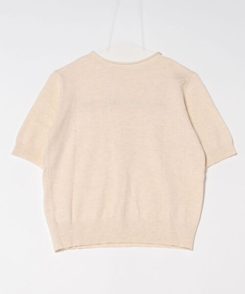 aimoha（アイモハ）の「【aimoha】リボンモチーフ ロールネック半袖ニットトップス（ニット/セーター・レディース・ブルー/ネイビー/ライトグレー/ピンク/ライトベージュ・FREE）」の6枚目の写真