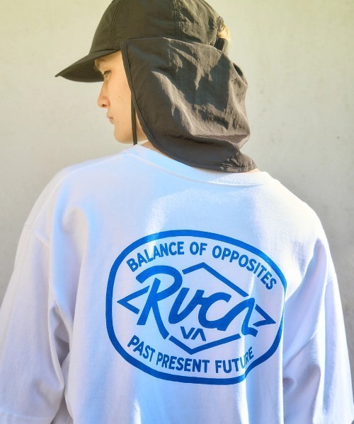 RVCA（ルーカ）の「RVCA メンズ RANCH SEA SS Tシャツ 【2025年夏モデル】/ルーカロゴバックプリント半袖Tシャツ（Tシャツ/カットソー・メンズ・ホワイト/ブラック/ライトブルー/オリーブ/スミクロ・MEDIUM/LARGE/X-LARGE/SMALL）」の6枚目の写真