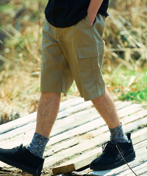 ragged mountain(ラギットマウンテン)の「【RAGGED MOUNTAIN:ラギットマウンテン】カーゴショートパンツ(カーゴパンツ・メンズ・カーキ/ベージュ/ブラック・MEDIUM/X-LARGE/LARGE)」の5枚目の写真