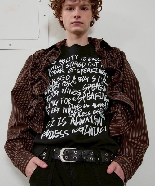 ESC STUDIO（イーエスシースタジオ）の「【ESC STUDIO】graffiti t-shirt（Tシャツ/カットソー・メンズ・ブラック/ホワイト/ブラウン・ONE SIZE）」の22枚目の写真