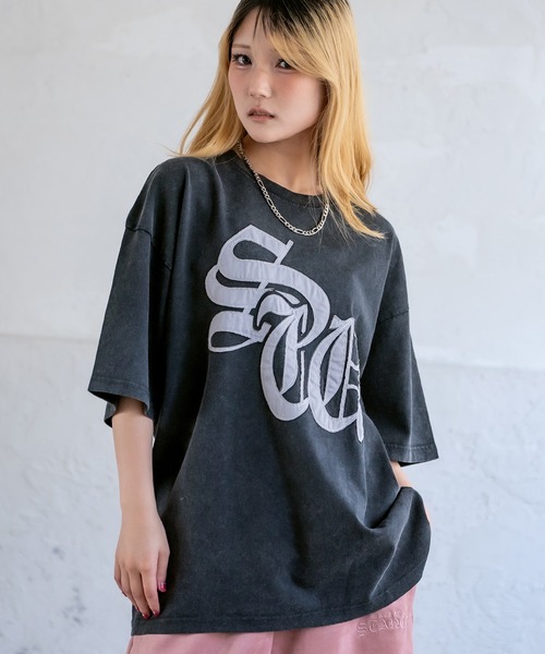 SIDEWAY STANCE(サイドウェイスタンス)の「【SIDEWAY STANCE】特殊加工 半袖Tシャツ(Tシャツ/カットソー・メンズ・ブラック系1/ブラック/ブラック系/ブラウン/ブラウン系1/ブラウン系・X-LARGE/LARGE/MEDIUM/SMALL)」の2枚目の写真