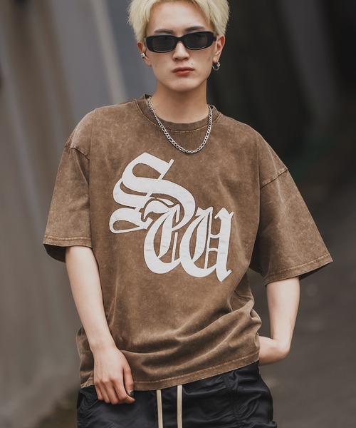 SIDEWAY STANCE(サイドウェイスタンス)の「【SIDEWAY STANCE】特殊加工 半袖Tシャツ(Tシャツ/カットソー・メンズ・ブラック系1/ブラック/ブラック系/ブラウン/ブラウン系1/ブラウン系・X-LARGE/LARGE/MEDIUM/SMALL)」の5枚目の写真