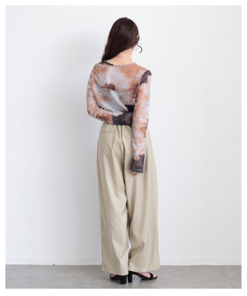 Sawa a la mode（サワアラモード）の「ツータックスラックスハイウエストパンツ（スラックス・レディース・ベージュ/チャコールグレー・FREE）」の18枚目の写真