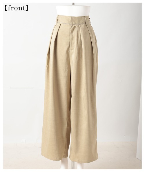 Sawa a la mode（サワアラモード）の「ツータックスラックスハイウエストパンツ（スラックス・レディース・ベージュ/チャコールグレー・FREE）」の22枚目の写真