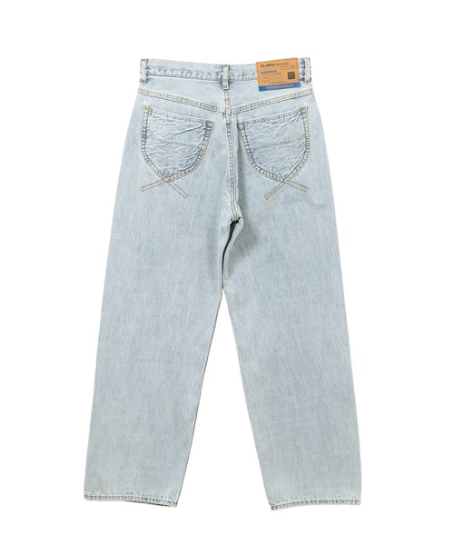 In・stru(men-tal).(インストルメンタル)の「Bleached Denim Baggy Pants(デニムパンツ・メンズ・インディゴブルー/ブラック・48/44/46)」の11枚目の写真
