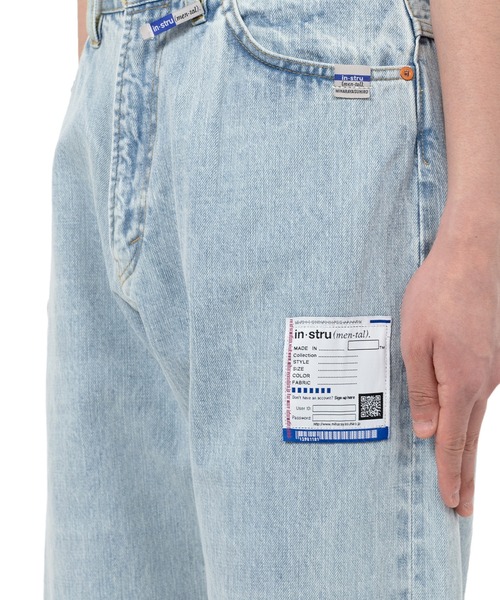 In・stru(men-tal).(インストルメンタル)の「Bleached Denim Baggy Pants(デニムパンツ・メンズ・インディゴブルー/ブラック・48/44/46)」の6枚目の写真