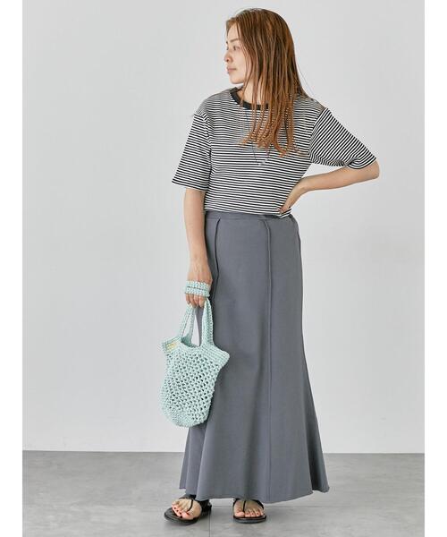 Lugnoncure（ルノンキュール）の「配色リブボーダートップス（その他トップス・レディース・グリーン/ブラウン/グレー/オフホワイト・F）」の12枚目の写真