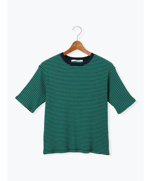 Lugnoncure（ルノンキュール）の「配色リブボーダートップス（その他トップス・レディース・グリーン/ブラウン/グレー/オフホワイト・F）」の17枚目の写真