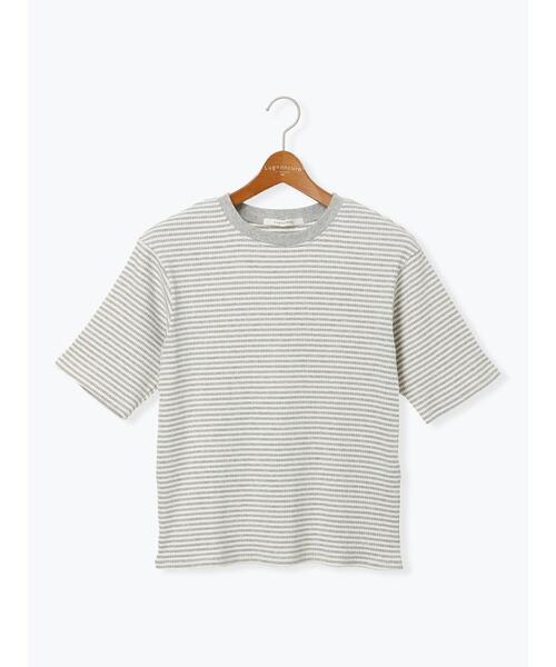 Lugnoncure（ルノンキュール）の「配色リブボーダートップス（その他トップス・レディース・グリーン/ブラウン/グレー/オフホワイト・F）」の19枚目の写真