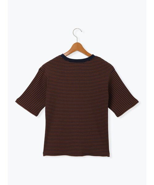 Lugnoncure（ルノンキュール）の「配色リブボーダートップス（その他トップス・レディース・グリーン/ブラウン/グレー/オフホワイト・F）」の21枚目の写真