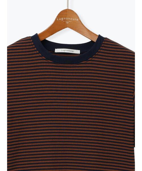 Lugnoncure（ルノンキュール）の「配色リブボーダートップス（その他トップス・レディース・グリーン/ブラウン/グレー/オフホワイト・F）」の22枚目の写真