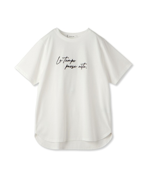 tシャツ ハンドメッセージ刺繍ロゴTシャツ「洗濯機で洗える」 レディース ハンドメッセージ刺繍ロゴTシャツ≪洗濯機で洗える≫ | MAYSON