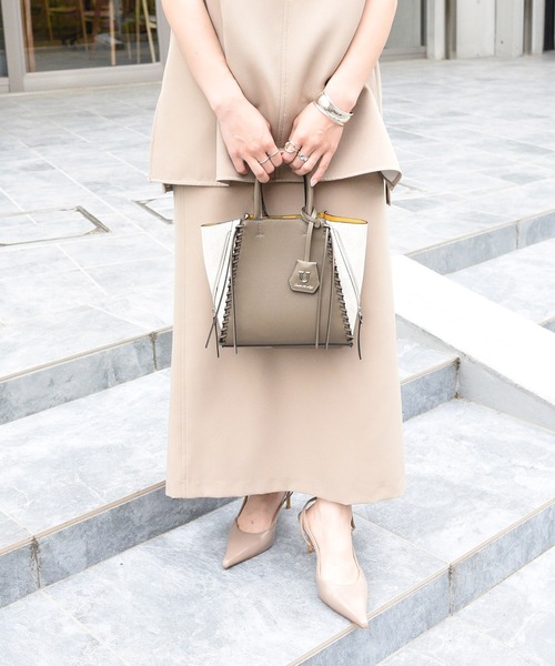 U（ユー）の「Point sac【ポワン サック】キャンバスコンビジッパートートバッグ/Sサイズ（ビジネスバッグ・レディース・ベージュ系その他/シルバー系その他/ブラウン系その他・FREE）」の2枚目の写真