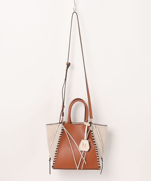 U（ユー）の「Point sac【ポワン サック】キャンバスコンビジッパートートバッグ/Sサイズ（ビジネスバッグ・レディース・ベージュ系その他/シルバー系その他/ブラウン系その他・FREE）」の12枚目の写真