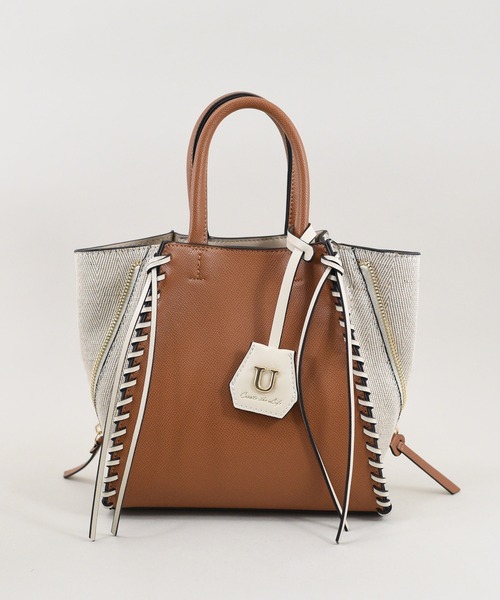U（ユー）の「Point sac【ポワン サック】キャンバスコンビジッパートートバッグ/Sサイズ（ビジネスバッグ・レディース・ベージュ系その他/シルバー系その他/ブラウン系その他・FREE）」の20枚目の写真