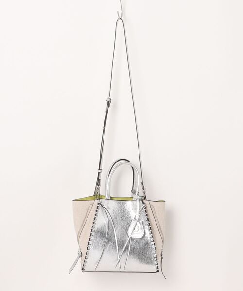 U（ユー）の「Point sac【ポワン サック】キャンバスコンビジッパートートバッグ/Sサイズ（ビジネスバッグ・レディース・ベージュ系その他/シルバー系その他/ブラウン系その他・FREE）」の10枚目の写真