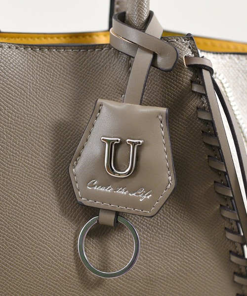 U（ユー）の「Point sac【ポワン サック】キャンバスコンビジッパートートバッグ/Sサイズ（ビジネスバッグ・レディース・ベージュ系その他/シルバー系その他/ブラウン系その他・FREE）」の6枚目の写真