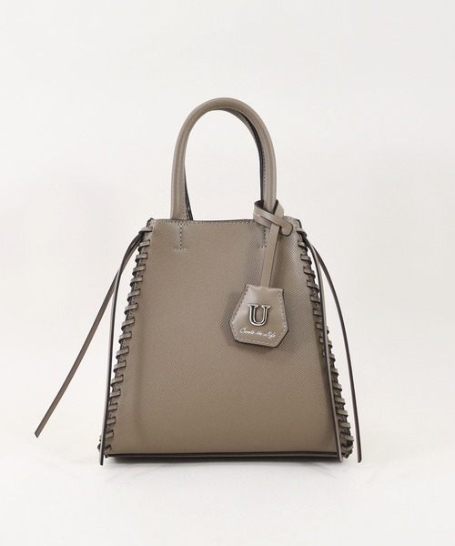 U（ユー）の「Point sac【ポワン サック】キャンバスコンビジッパートートバッグ/Sサイズ（ビジネスバッグ・レディース・ベージュ系その他/シルバー系その他/ブラウン系その他・FREE）」の7枚目の写真