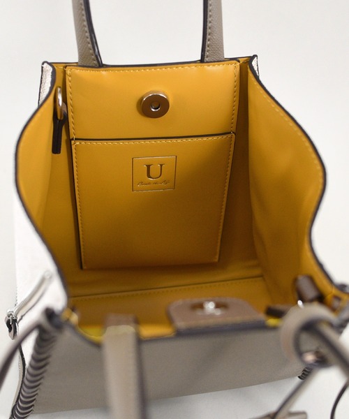U（ユー）の「Point sac【ポワン サック】キャンバスコンビジッパートートバッグ/Sサイズ（ビジネスバッグ・レディース・ベージュ系その他/シルバー系その他/ブラウン系その他・FREE）」の8枚目の写真