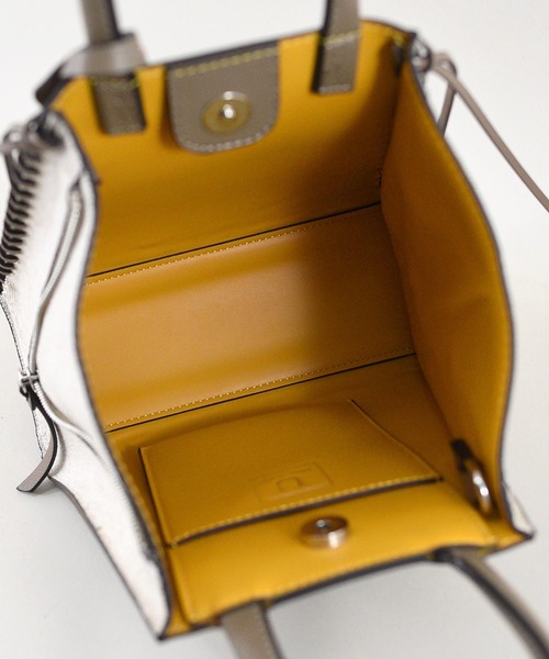 U（ユー）の「Point sac【ポワン サック】キャンバスコンビジッパートートバッグ/Sサイズ（ビジネスバッグ・レディース・ベージュ系その他/シルバー系その他/ブラウン系その他・FREE）」の9枚目の写真