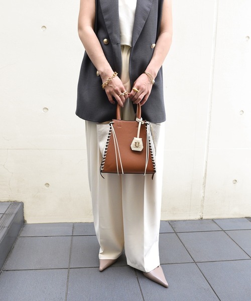 U（ユー）の「Point sac【ポワン サック】キャンバスコンビジッパートートバッグ/Sサイズ（ビジネスバッグ・レディース・ベージュ系その他/シルバー系その他/ブラウン系その他・FREE）」の18枚目の写真