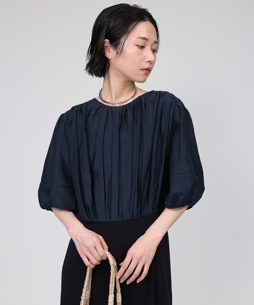 BABYLONE（バビロン）の「シルクコットンオールインワン（つなぎ/オールインワン・レディース・ネイビー/ブラック・38inch/36inch）」の6枚目の写真