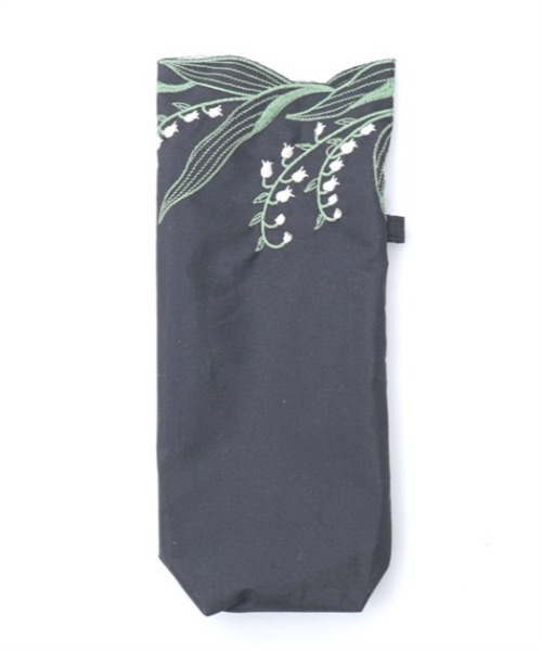 axes femme（アクシーズファム）の「スズラン刺繍晴雨兼用折傘（折りたたみ傘・レディース・ブラック・FREE）」の11枚目の写真