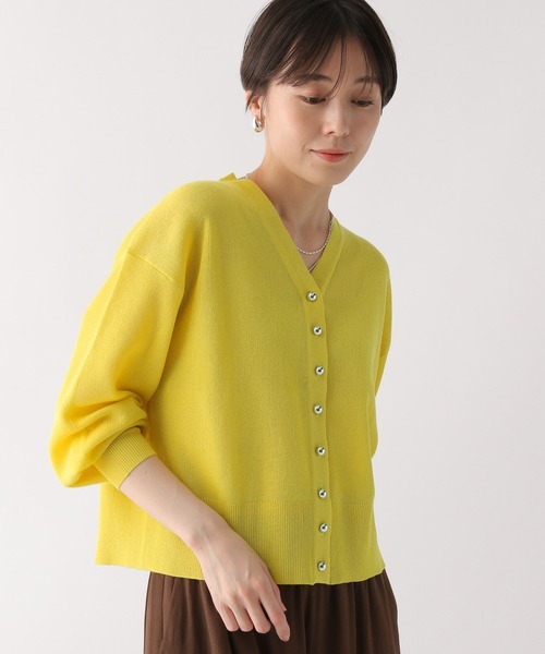 Elura（エルーラ）の「セミシアショートカーディガン/451703（カーディガン/ボレロ・レディース・ブラック/ライトベージュ/グリーン/イエロー・FREE）」の4枚目の写真
