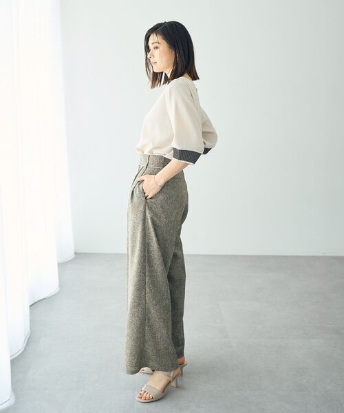 YECCA VECCA(イェッカヴェッカ)の「袖プリーツラウンドヘムブラウス(シャツ/ブラウス・レディース・ライトグレー/アイボリー/ブラック・FREE)」の14枚目の写真