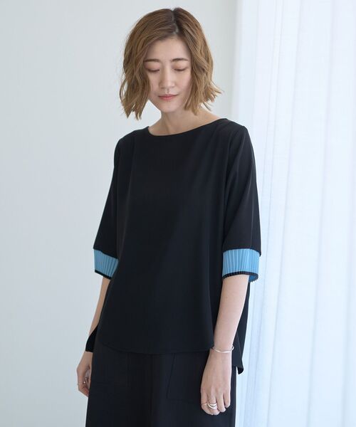 YECCA VECCA(イェッカヴェッカ)の「袖プリーツラウンドヘムブラウス(シャツ/ブラウス・レディース・ライトグレー/アイボリー/ブラック・FREE)」の21枚目の写真