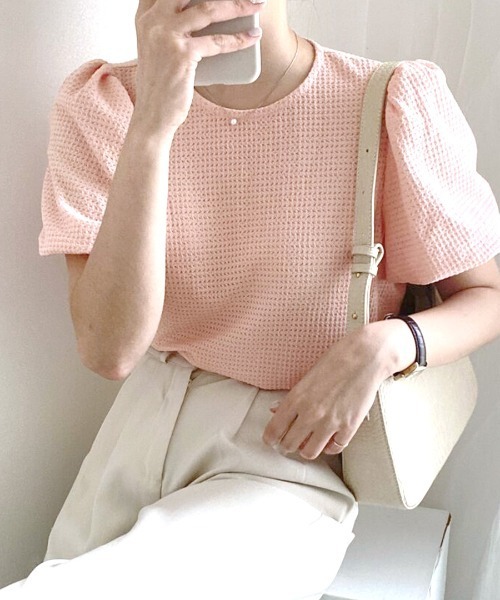 セール】パフスリーブトップス 半袖（Tシャツ/カットソー）｜Riff