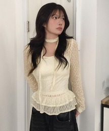 UP START（アップスタート）の「【LAMPOON】ストールセットレースフリルブラウス（シャツ/ブラウス）」