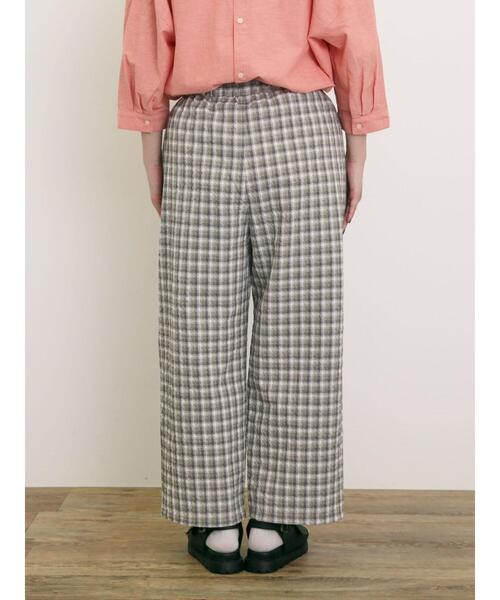 Samansa Mos2（サマンサ モスモス）の「【速乾/UV加工】ぽこぽこチェック柄パンツ（その他パンツ・レディース・グリーン/グレー/ブラック・F）」の18枚目の写真