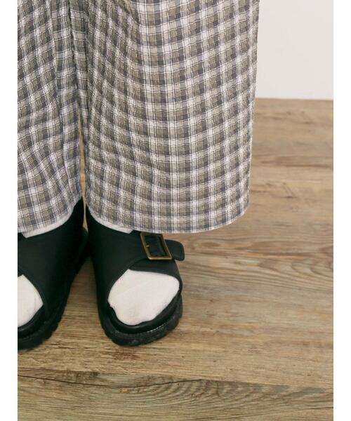 Samansa Mos2（サマンサ モスモス）の「【速乾/UV加工】ぽこぽこチェック柄パンツ（その他パンツ・レディース・グリーン/グレー/ブラック・F）」の15枚目の写真