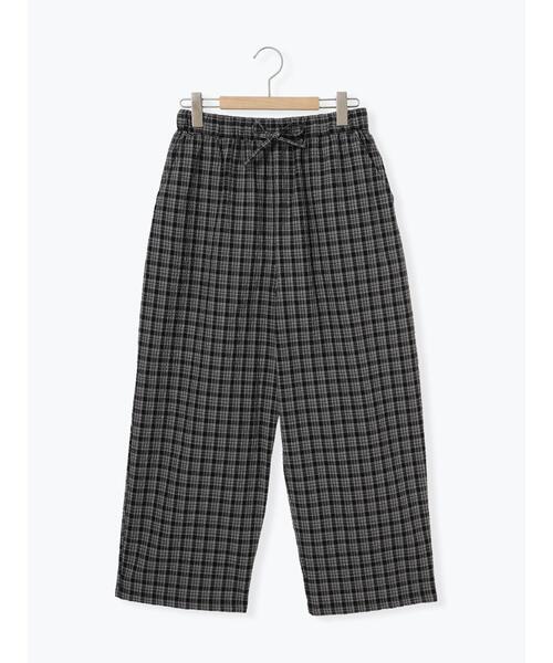 Samansa Mos2（サマンサ モスモス）の「【速乾/UV加工】ぽこぽこチェック柄パンツ（その他パンツ・レディース・グリーン/グレー/ブラック・F）」の12枚目の写真