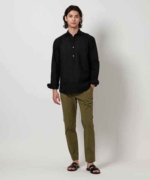 UNITED ARROWS(ユナイテッドアローズ)の「サンウォッシュ パナマ プルオーバーシャツ(シャツ/ブラウス・メンズ・ブラック/ベージュ/オレンジ・L/S/M)」の5枚目の写真