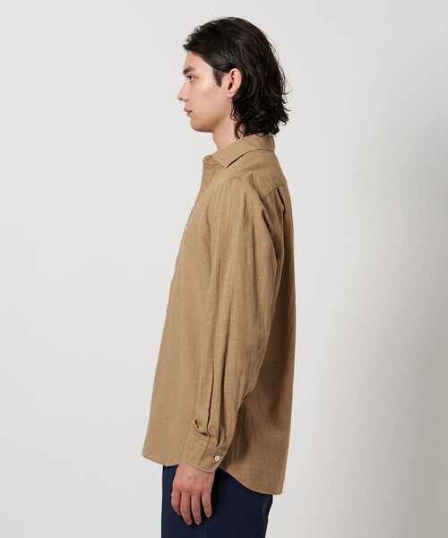 UNITED ARROWS(ユナイテッドアローズ)の「サンウォッシュ パナマ プルオーバーシャツ(シャツ/ブラウス・メンズ・ブラック/ベージュ/オレンジ・L/S/M)」の7枚目の写真