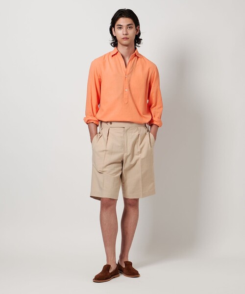 UNITED ARROWS(ユナイテッドアローズ)の「サンウォッシュ パナマ プルオーバーシャツ(シャツ/ブラウス・メンズ・ブラック/ベージュ/オレンジ・L/S/M)」の10枚目の写真