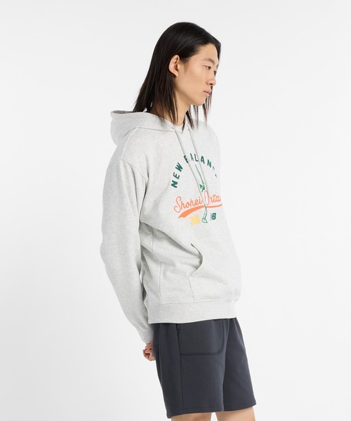 NEW BALANCE（ニューバランス）の「大谷翔平 メモリーズグラフィックフーディ”バッティング”（パーカー・メンズ・チャコールグレー/ライトグレー・SMALL/MEDIUM/LARGE/X-LARGE/XX-LARGE）」の18枚目の写真