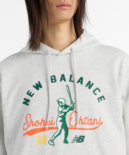 NEW BALANCE（ニューバランス）の「大谷翔平 メモリーズグラフィックフーディ”バッティング”（パーカー・メンズ・チャコールグレー/ライトグレー・SMALL/MEDIUM/LARGE/X-LARGE/XX-LARGE）」の12枚目の写真
