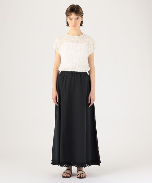 BY MALENE BIRGER(バイマレーネビルガー)の「BY MALENE BIRGER PHEOBES コットン マキシスカート(スカート・レディース・ブラック・34)」の2枚目の写真