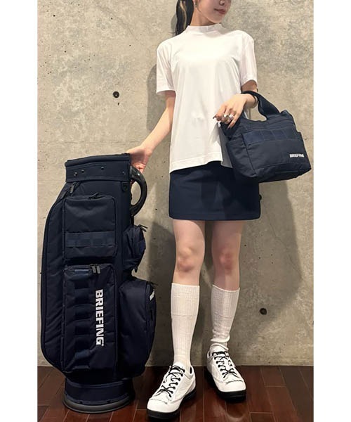 tシャツ 「BRIEFING GOLF／ブリーフィングゴルフ」WOMEN'S BACK PLEATED HIGHNECK （リラックスフィット レディ BRIEFING - 【25SS】【レディース】 BACK PLEATED HIGHNECK