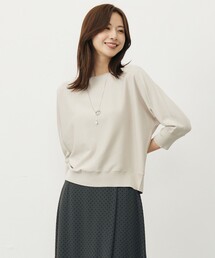 【WEB限定カラーあり・洗える・抗菌防臭】COTTON POLYESTER ドルマンスリーブ ニット