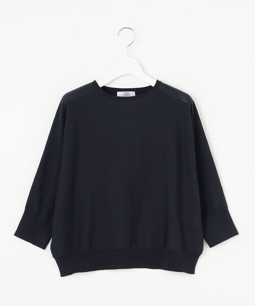 J.PRESS(ジェイプレス)の「【WEB限定カラーあり・洗える・抗菌防臭】COTTON POLYESTER ドルマンスリーブ ニット(ニット/セーター・レディース・ネイビー系/スカイブルー系/オレンジ系/ピンク系/ライトグレー系・F)」の15枚目の写真