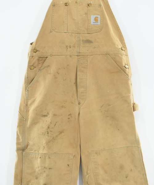 古着 used Carhartt ブラック ダブルニー オーバーオール Lサイズ 中古・古着通販】CarHartt (カーハート) ダブルニーダック