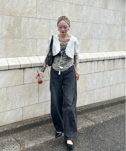 トップス MEDI BATTEN LACE BOLERO BLOUSE MEDI BATTEN LACE BOLERO BLOUSE（シャツ/ブラウス）｜Ameri