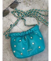 EVRIS（エヴリス）の「スタッズチェーンミニショルダーBAG（ショルダーバッグ）」